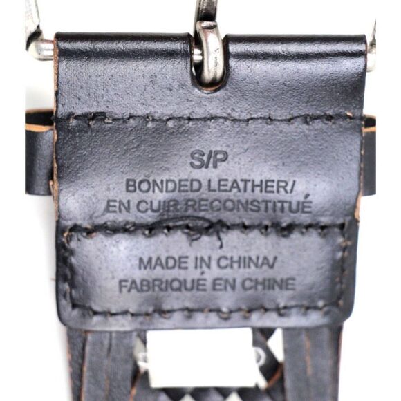 BRAIDED WOVEN BROWN BONDED LEATHER 2"Wd CORSET DRESS CASUAL WOMEN'S BELT S (B60 - Picture 7 of 12